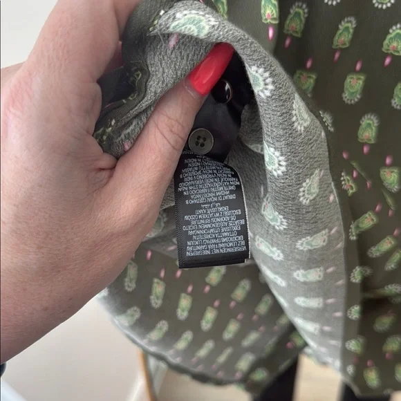 NWOT Per Una Adorable Green Long Sleeve Blouse - Picture 8 of 9